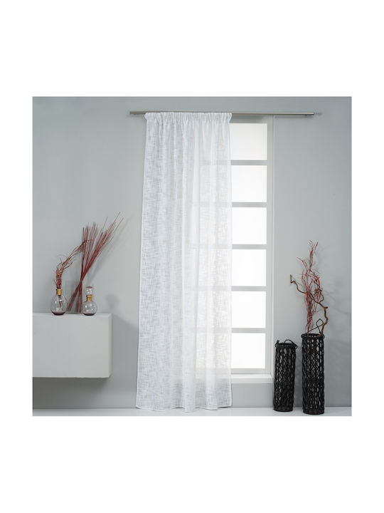 Artisti Italiani Curtain with Pencil Pleat Rope White 140x270cm