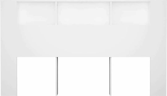 vidaXL Pernă Pentru Tăblie De Pat Din Lemn Alb 180x104.5cm