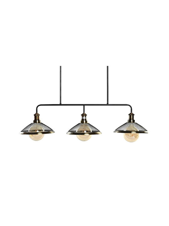 DKD Home Decor Pendant Light Three-Light for Socket E27 Black