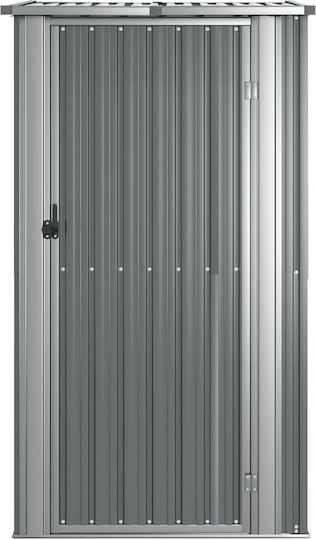 Metallic Garden Shed Galvanized Grey L1.185xW0.97xH2.095m