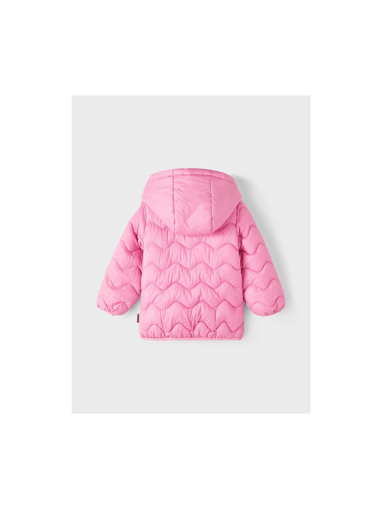 Name It Kids Quilted Jacket short Hooded Pink