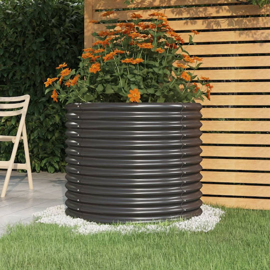 vidaXL Blumenkasten Metallisch Charcoal 80x80x68cm.