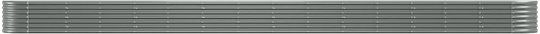 vidaXL Planter Box Metallic Gray 620x80x36cm.