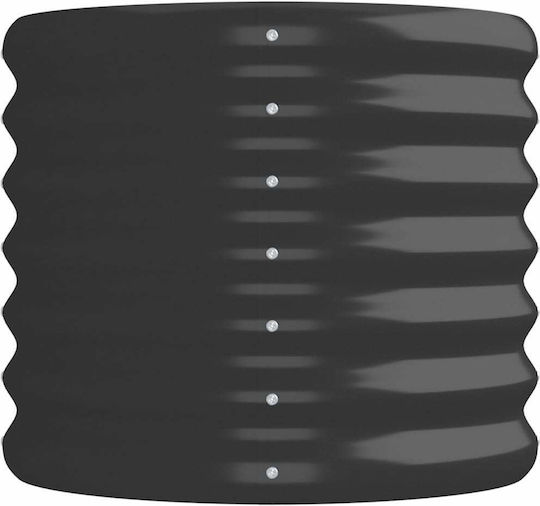 vidaXL Кутия за саксии Метал Въглени 152x40x36см.