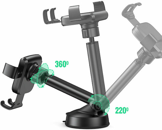 Ugreen LP200 Car Mobile Mount 4.7" - 4.7" with Adjustable Hooks Black