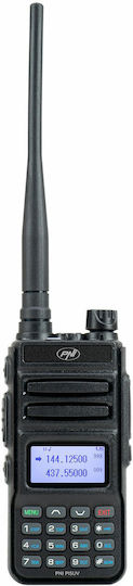 PNI P15UV Безжичен Трансивър UHF/VHF 5W с Монохромен Екран В Черен Цвят