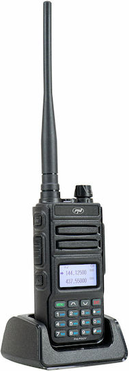 PNI P15UV Безжичен Трансивър UHF/VHF 5W с Монохромен Екран В Черен Цвят