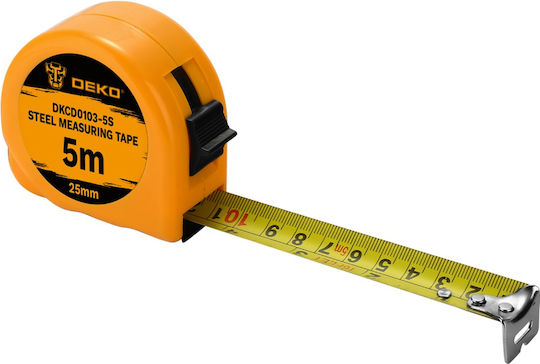 Deko Banda de măsurat cu resetare automată 25mm x 5m