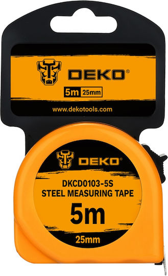 Deko Banda de măsurat cu resetare automată 25mm x 5m