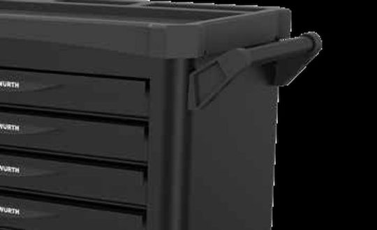 Wurth Wheeled Metallic Tool Carrier with 7 Drawers W73xD45.9xH84.4cm
