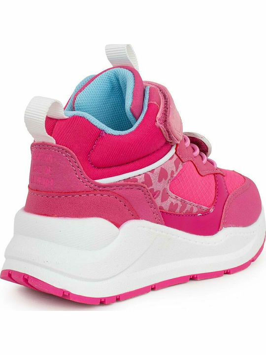 Kids Sneakers High Anatomic with Scratch Fuchsia