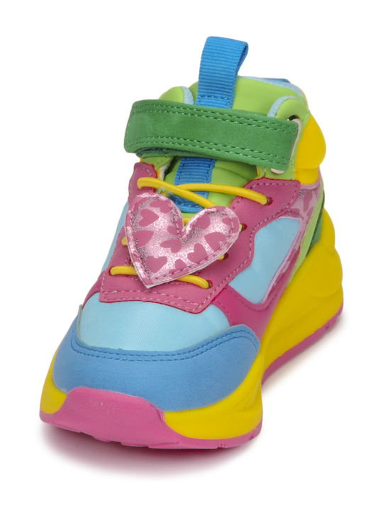 Rainbow Kids Sneakers High with Scratch Multicolour