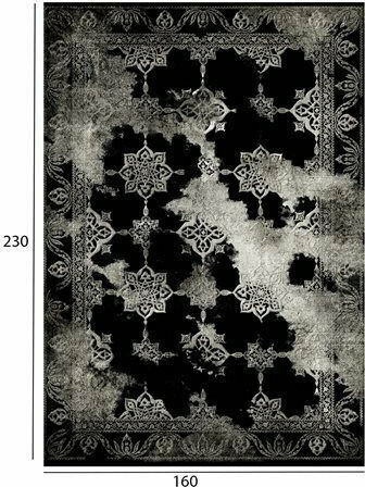 HomeMarkt Josiane Χαλί Ορθογώνιο με Κρόσια Μαύρο 160x230cm
