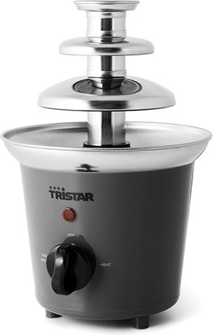 Tristar Silver Chocolate Fountain with 3 Flats 32W 15x15x22cm