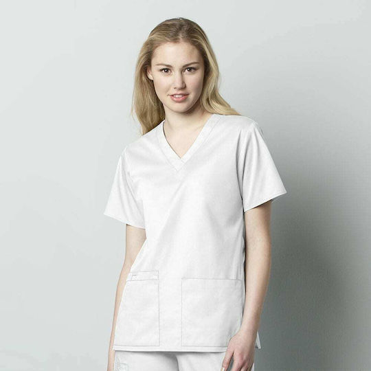 WonderWink Pull-On Women's White Medical Pants Cotton and Polyester