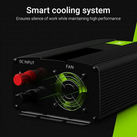 Green Cell Inverter Αυτοκινήτου 300W για 12V DC με 1xUSB