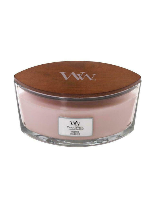 WoodWick Lumânare Aromată Borcan cu Aromă Apus de soare pe coastă Roz 453.6gr 1buc