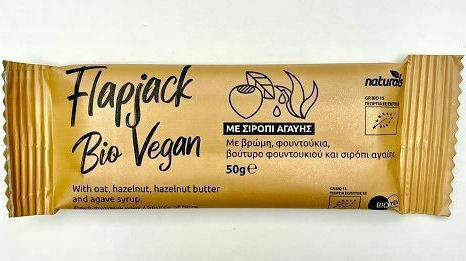 Naturals Organic Bar Oat / Energy / Flapjack with Hazelnuts & Agave Syrup No Added Sugar (1x50gr) 50gr