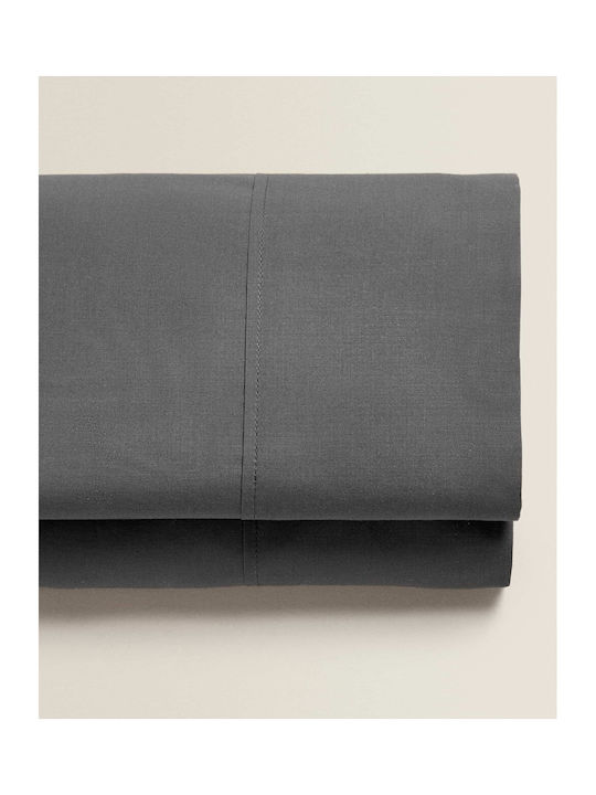 My Home Luxury Sheet Sets Queen with Elastic 160x200+25cm. Monochrome Gray 4pcs