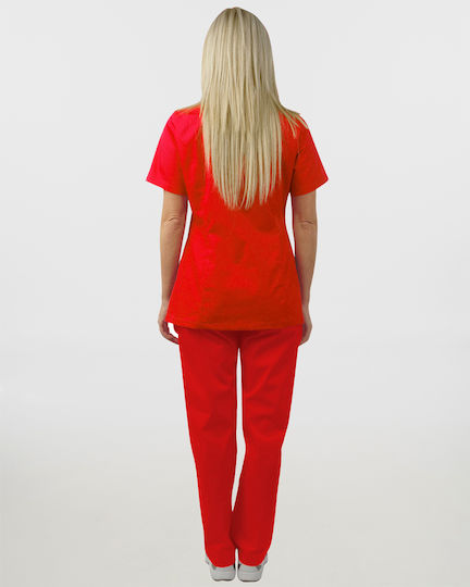Ayo Nami Hose & Bluse Set Rot aus Baumwolle und Polyester