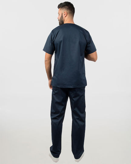 Ayo Kane Unisex Σετ Ιατρικό Παντελόνι και Μπλούζα Μπλε από Βαμβάκι και Πολυεστέρα