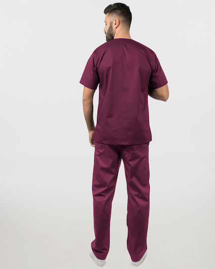 Ayo Kane Unisex Σετ Ιατρικό Παντελόνι και Μπλούζα Μωβ από Βαμβάκι και Πολυεστέρα