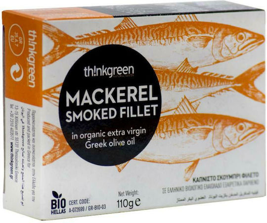 Th!nk Green Natural Goods Mackerel Smoked in Olive Oil 110gr