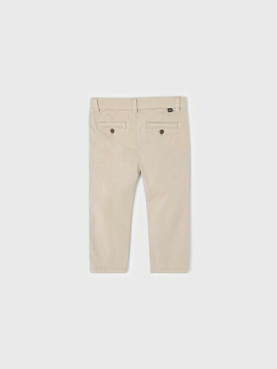 Mayoral Boys Fabric Chino Trouser Beige