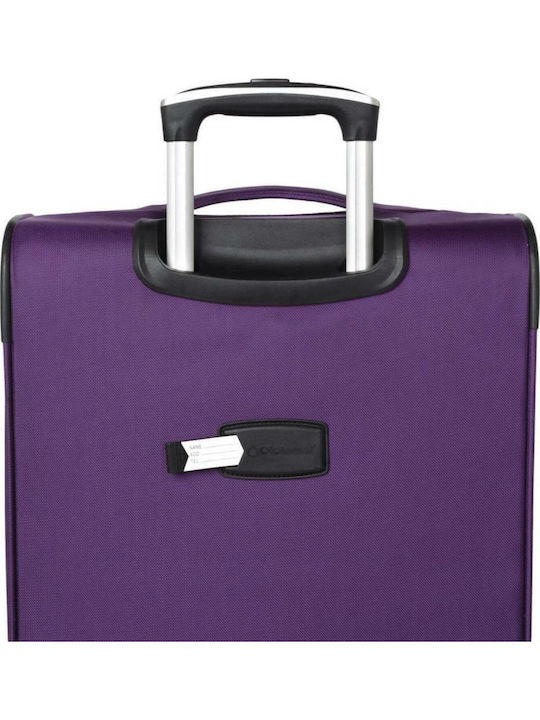 Diplomat Medium The Atlanta Collection Medium Fabric Purple Suitcase With 4 Wheels Height 68cm
