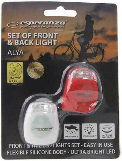 Esperanza Alya LED Set Lumini Bicicletă Roșu/Alb