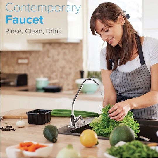 Ecosoft M3 FMV3ECOSTD Water Filtration System Triple Under Sink / Central Supply with Faucet & Replacement Filter