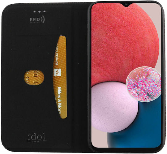 Idol 1991 Elite Anti-RFID Book Piele artificială Negru (Vivo Y76 5G)