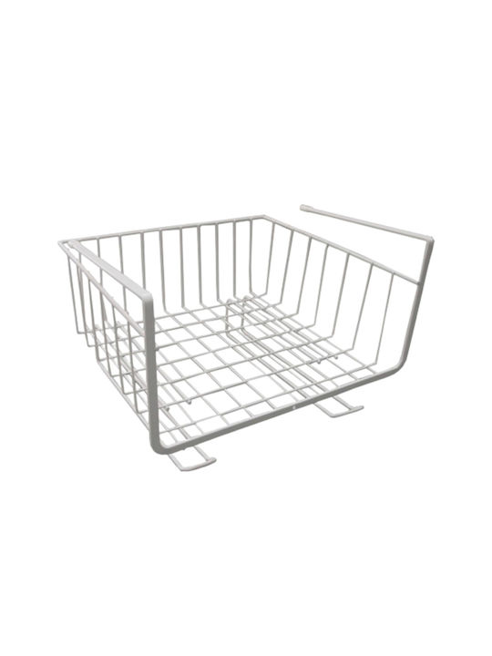 Rafturi de organizare a bucătăriei Metal în Alb Culori 26x26x19cm