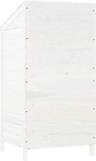Wooden Garden Shed White 0.55x0.52x1.12m