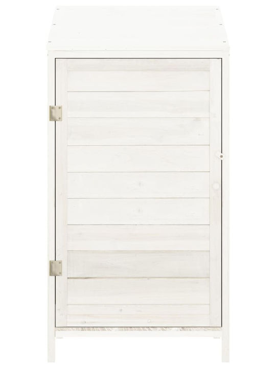 Wooden Garden Shed White 0.55x0.52x1.12m