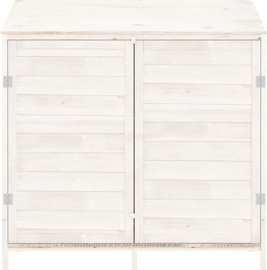 Wooden Garden Shed White M1.02xW0.52xH1.12m