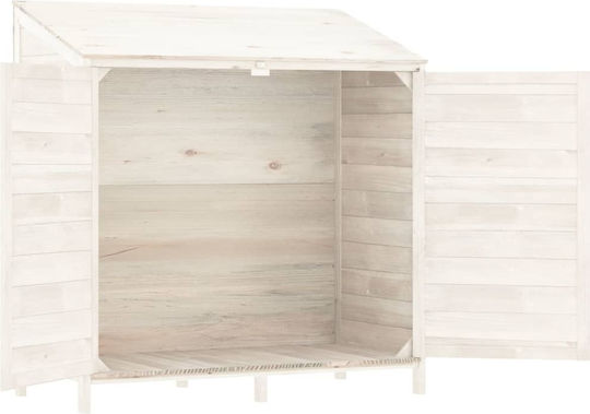 Wooden Garden Shed White M1.02xW0.52xH1.12m