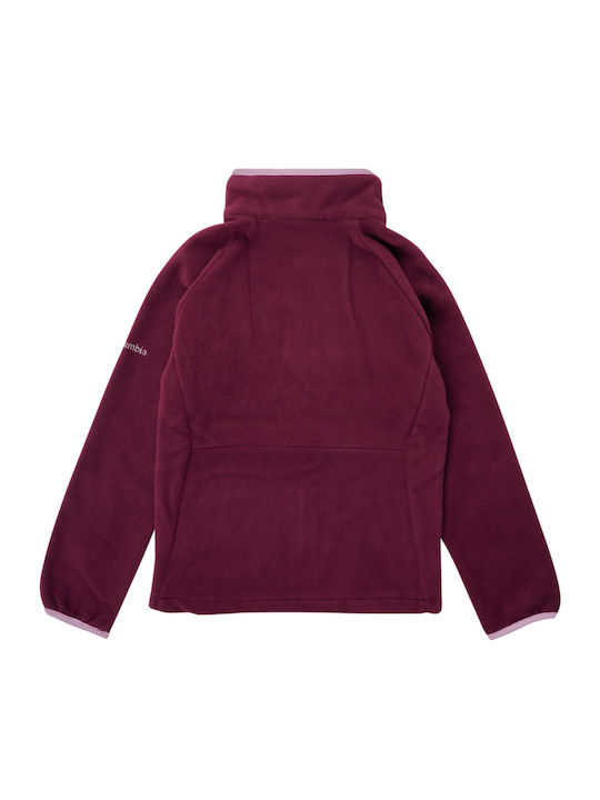Fleece Επένδυση Παιδική Φούτερ Ζακέτα με Τσέπες Μωβ FAST TREK III