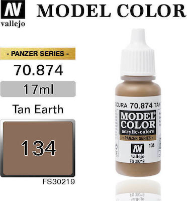 Acrylicos Vallejo Model Model Making Paint Tan 17ml 70.874