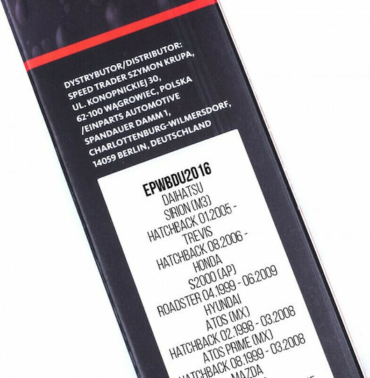 Einparts Vorderseite Satz Fahrer Wischerlänge 500mm 400mm