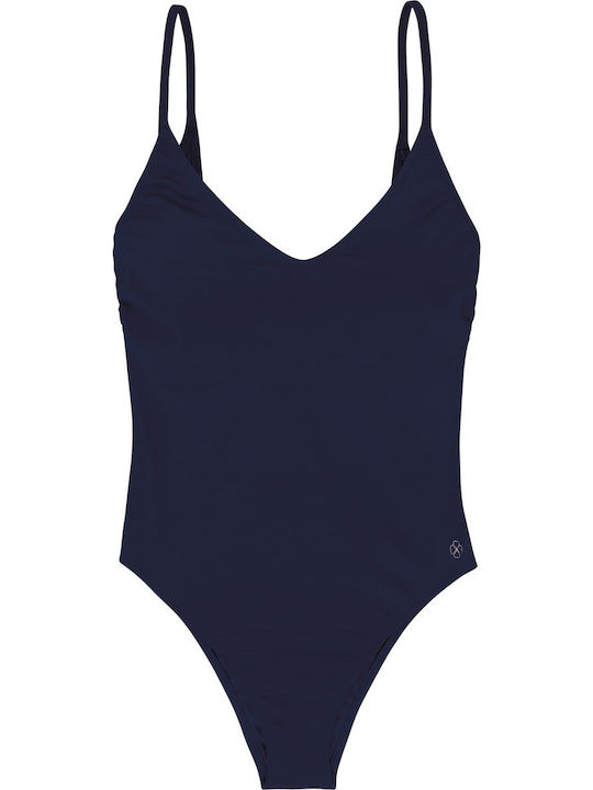 Rhodes Ολόσωμο Μαγιό με Ενίσχυση Navy Μπλε