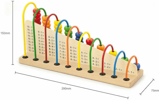 Viga Toys Learning Maths STEM Άβακας από Ξύλο για 3+ Ετών