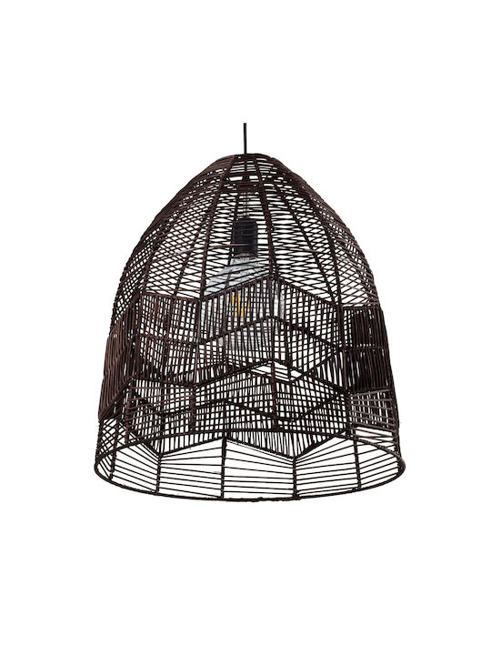 GloboStar Aloha Hängelampe Braun mit Seil für Fassung E27 45x43x46cm.