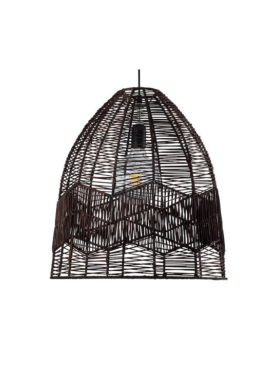 GloboStar Aloha Hängelampe Braun mit Seil für Fassung E27 45x43x46cm.