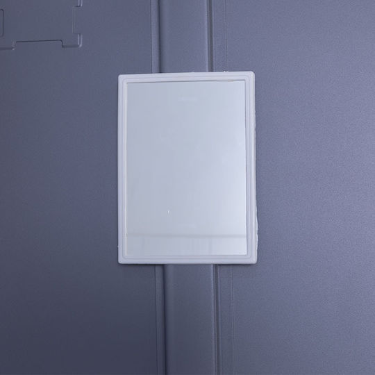 Steelen Metallic Locker with 6 Cabinets Anthracite Matte Without Legs 90x45x180cm