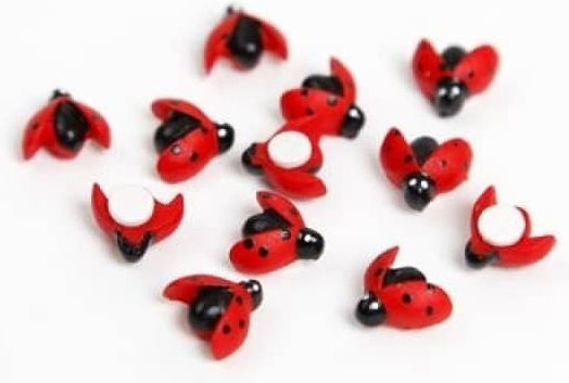 Knorr Prandell Wooden Decorative Sticker for DIY Crafts Red 12pcs