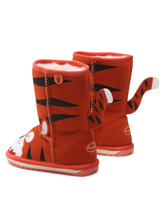 Tiger Suede Παιδικές Μπότες Χιονιού Πορτοκαλί