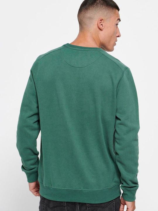 Funky Buddha Men's Sweatshirt with Hood Antique Green