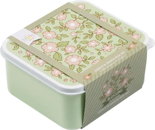 A Little Lovely Company Blossoms Plastic Kids' Lunch Set 0.85lt Pink x x 6cm