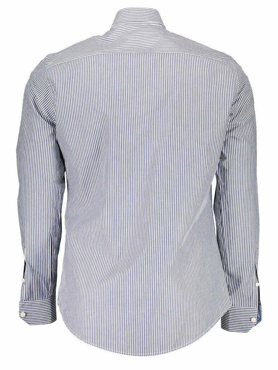 Harmont & Blaine Men's Shirt Long Sleeve Cotton Striped Blue